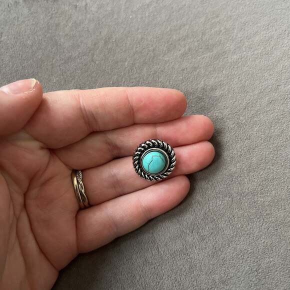 Ginger Snaps Turquoise Interchangeable Jewelry Snap Button - Picture 5 of 5